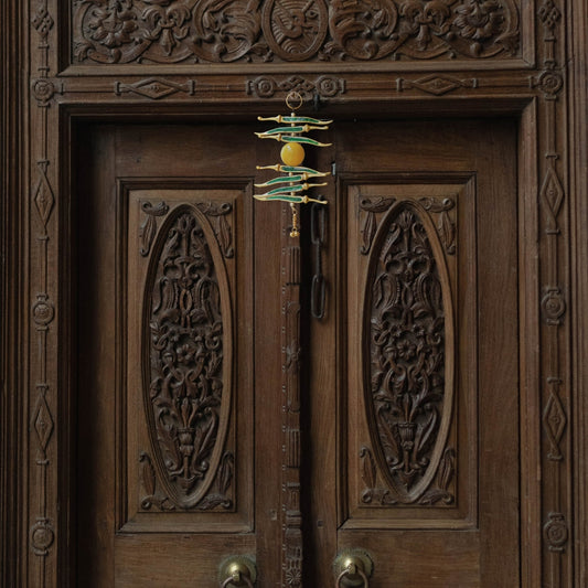 Lemon chilli hanging with meenakari carving