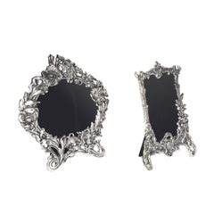 DESIGNER RECTANGLE AND OVAL PHOTO FRAME (SET OF 2)