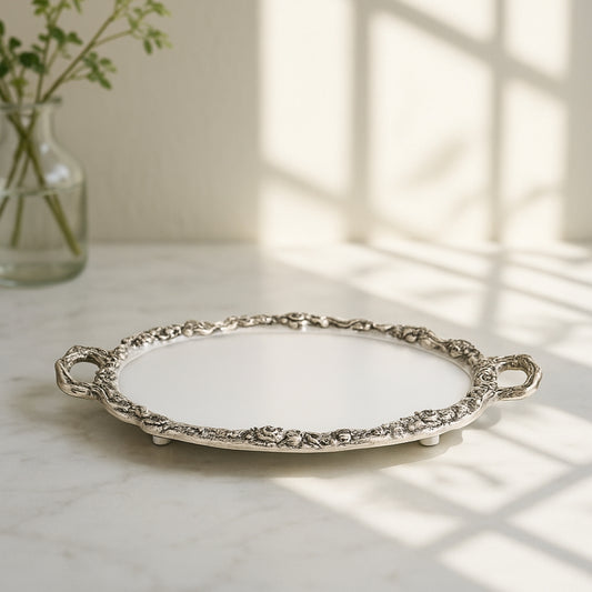 METAL AND FIBRE OVAL TRAY