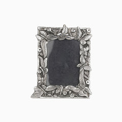 Photo frame with butterfly design carving