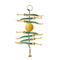 LEMON CHILLI HANGING WITH MEENAKARI CARVING