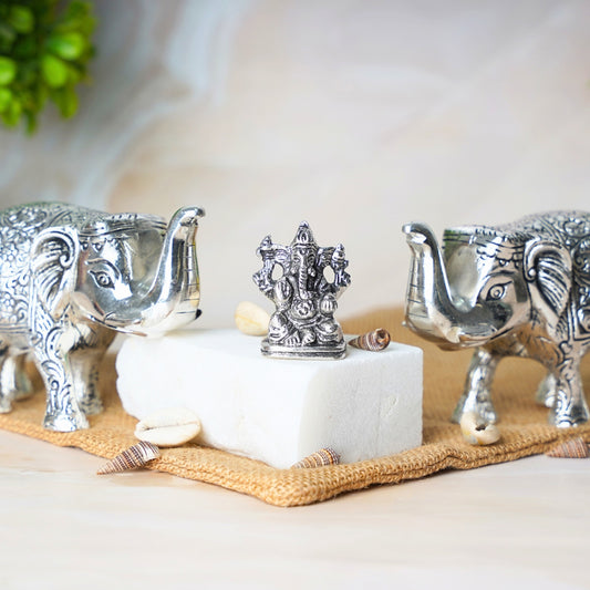 Two Elephant with Ganesha idol