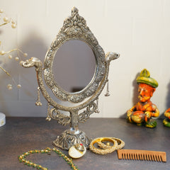 Carved Table mirror with stand