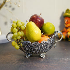FINE CARVED FRUIT BOWL