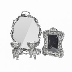 3 PIECE DÉCOR SET WITH PHOTO  FRAME , ELEPHANT BOWL AND TRAY