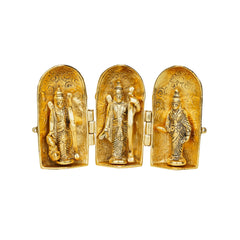 FOLDING MANDIR WITH IDOLS OF LORD RAM , LAXMAN AND SITA