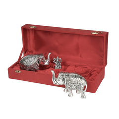 Two Elephant with Ganesha idol