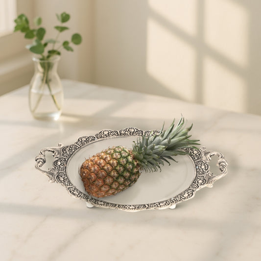 METAL AND FIBRE OVAL TRAY