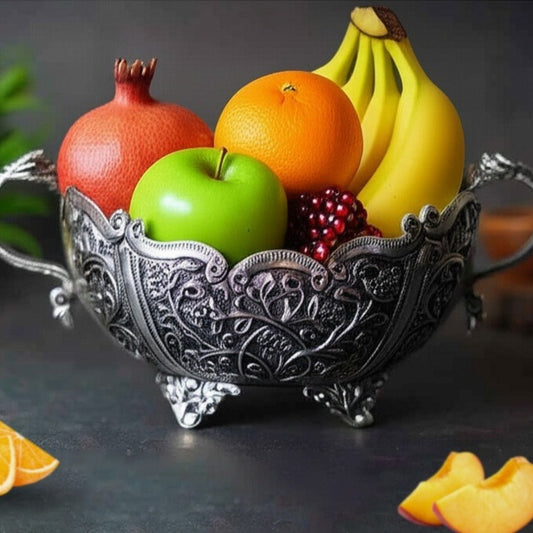 FINE CARVED FRUIT BOWL