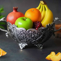 FINE CARVED FRUIT BOWL