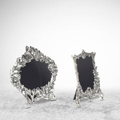 DESIGNER RECTANGLE AND OVAL PHOTO FRAME (SET OF 2)