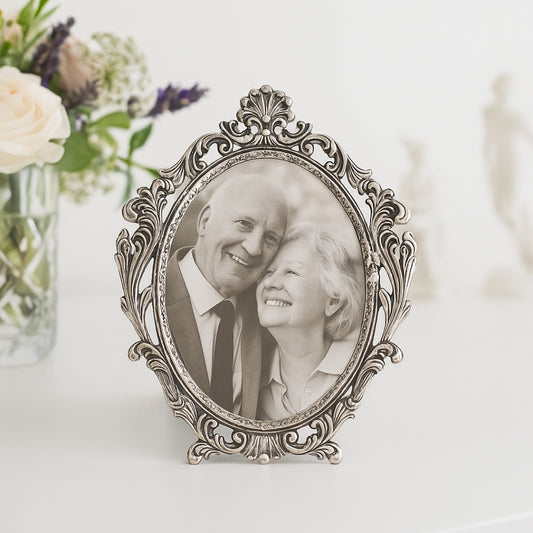 Fine Carved Oval Photo Frame