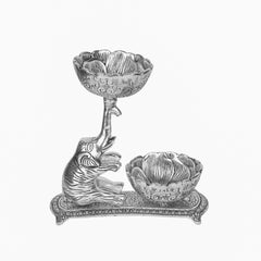 Elephant Utility Showpiece with bowl