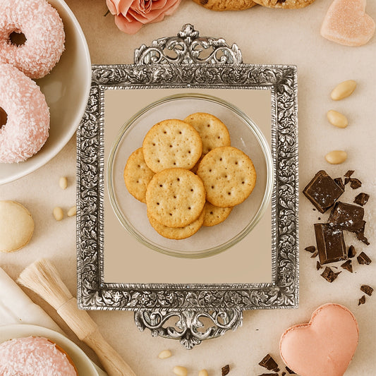 METAL AND FIBRE RECTANGLE TRAY