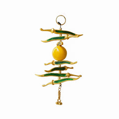 LEMON CHILLI HANGING WITH MEENAKARI CARVING