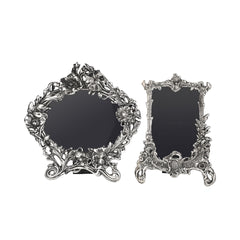 DESIGNER RECTANGLE AND OVAL PHOTO FRAME (SET OF 2)