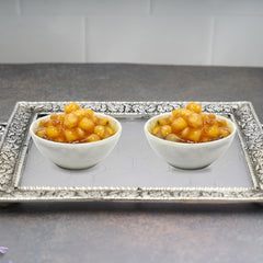 METAL AND FIBRE RECTANGLE TRAY
