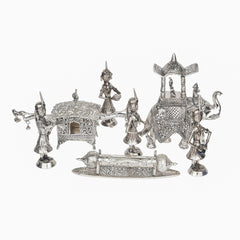 FIRST INVITE WEDDING CARD WITH  AMBABARI ELEPHANT, DOLI, LAGAN  PATRIKA & 4 DOLLS