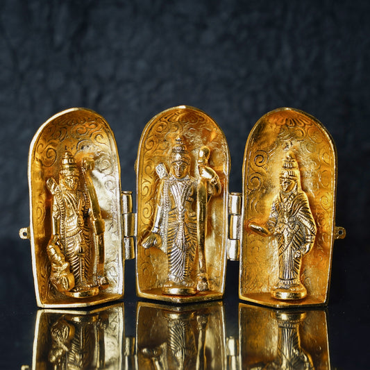 Folding Mandir with Idols of Lord Ram, Laxman and Sita