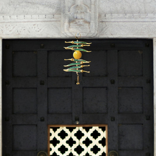Lemon chilli hanging with meenakari carving