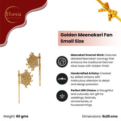 DESIGNER GOLDEN GERMAN SILVER FAN