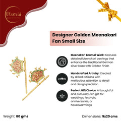 ONE GOLDEN MEENAKARI FAN DESIGN