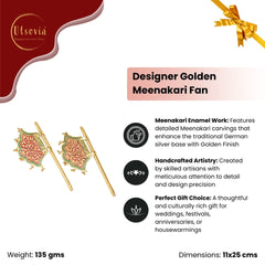 ONE GOLDEN MEENAKARI FAN DESIGN