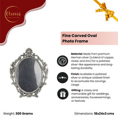 FINE CARVED OVAL PHOTO FRAME