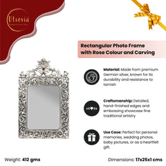Photo frame with flower on top
