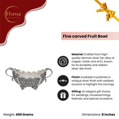 FINE CARVED FRUIT BOWL