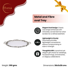 METAL AND FIBRE OVAL TRAY