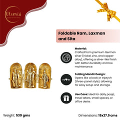 FOLDING MANDIR WITH IDOLS OF LORD RAM , LAXMAN AND SITA