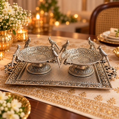 Kesar Silver Sweet Serving Set