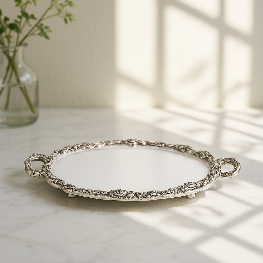 METAL AND FIBRE OVAL TRAY