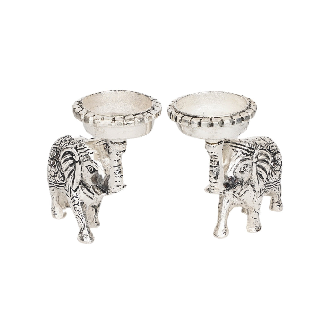 ONE ELEPHANT PAIR CANDLE HOLDER