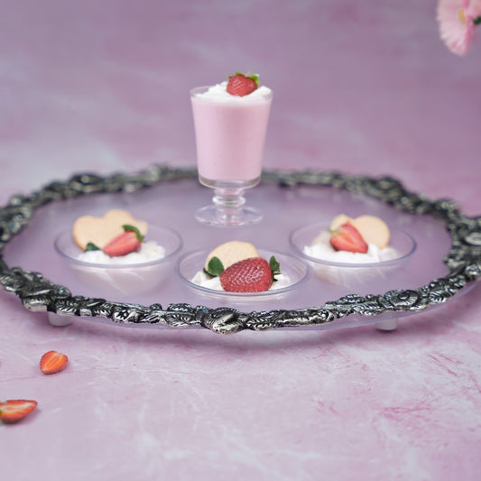 METAL AND FIBRE OVAL TRAY