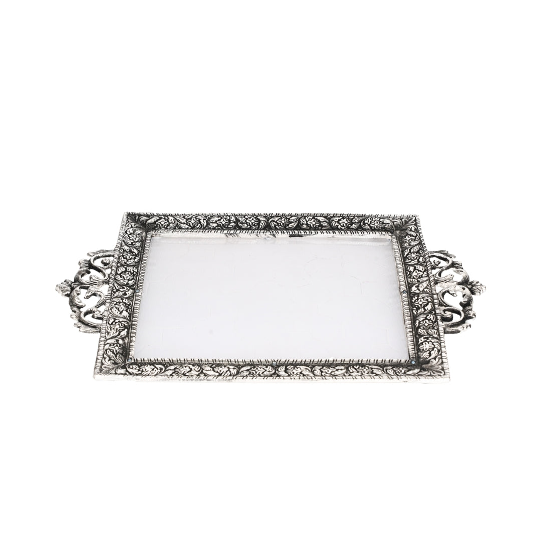 METAL AND FIBRE RECTANGLE TRAY