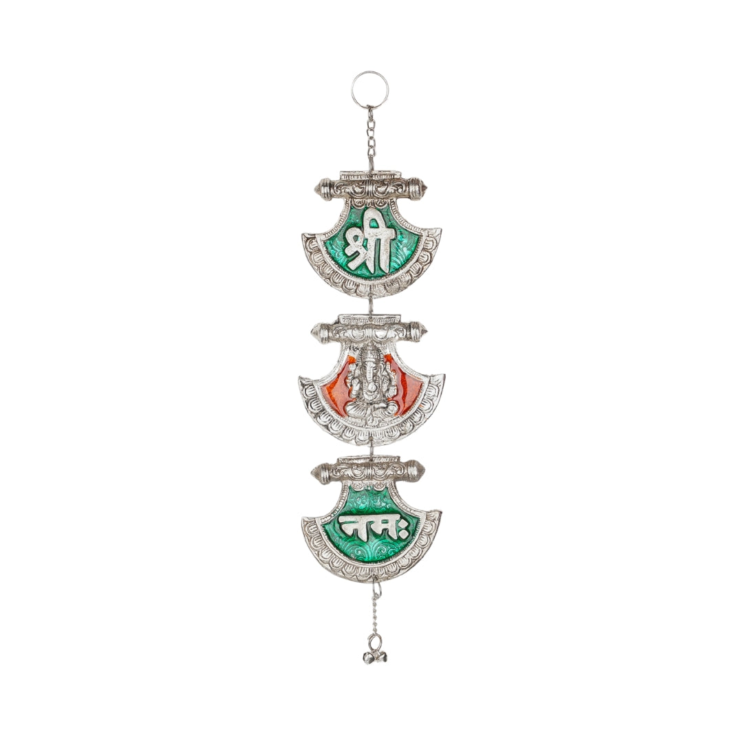 Ganesha hanging with meenakari carving and  kalash