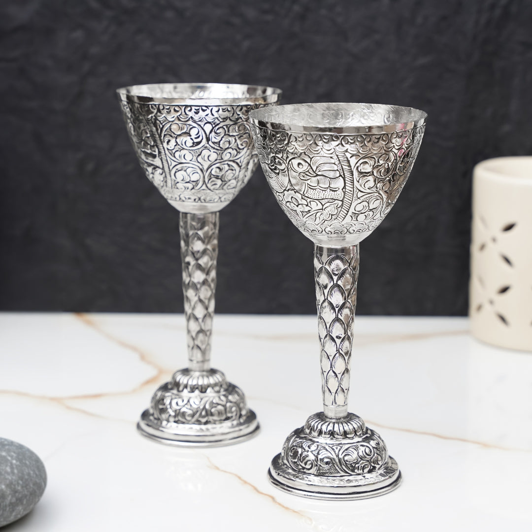 Heritage Engraved Wine Goblets
