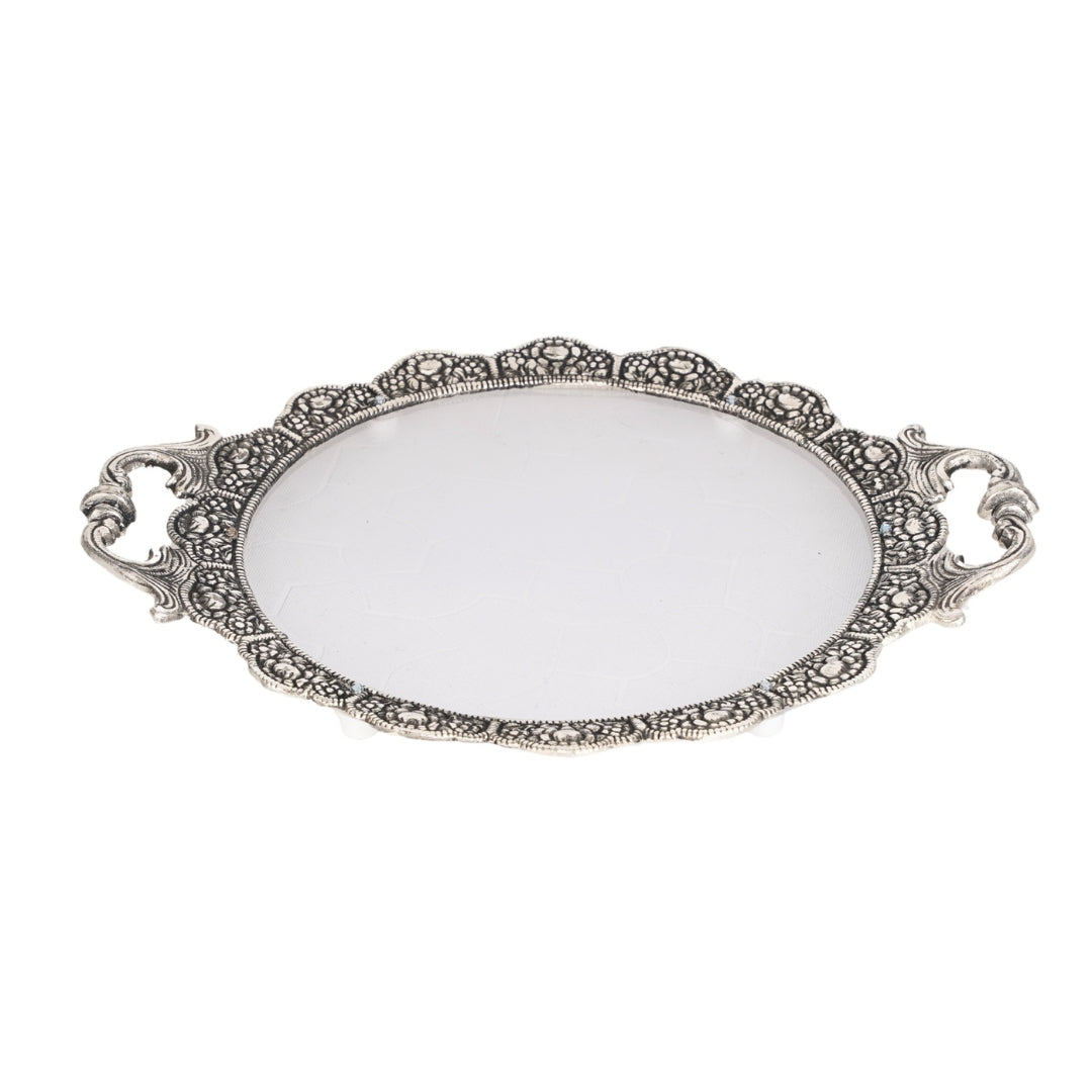 METAL AND FIBRE OVAL TRAY