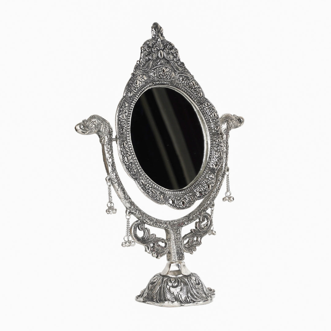 Carved Table mirror with stand