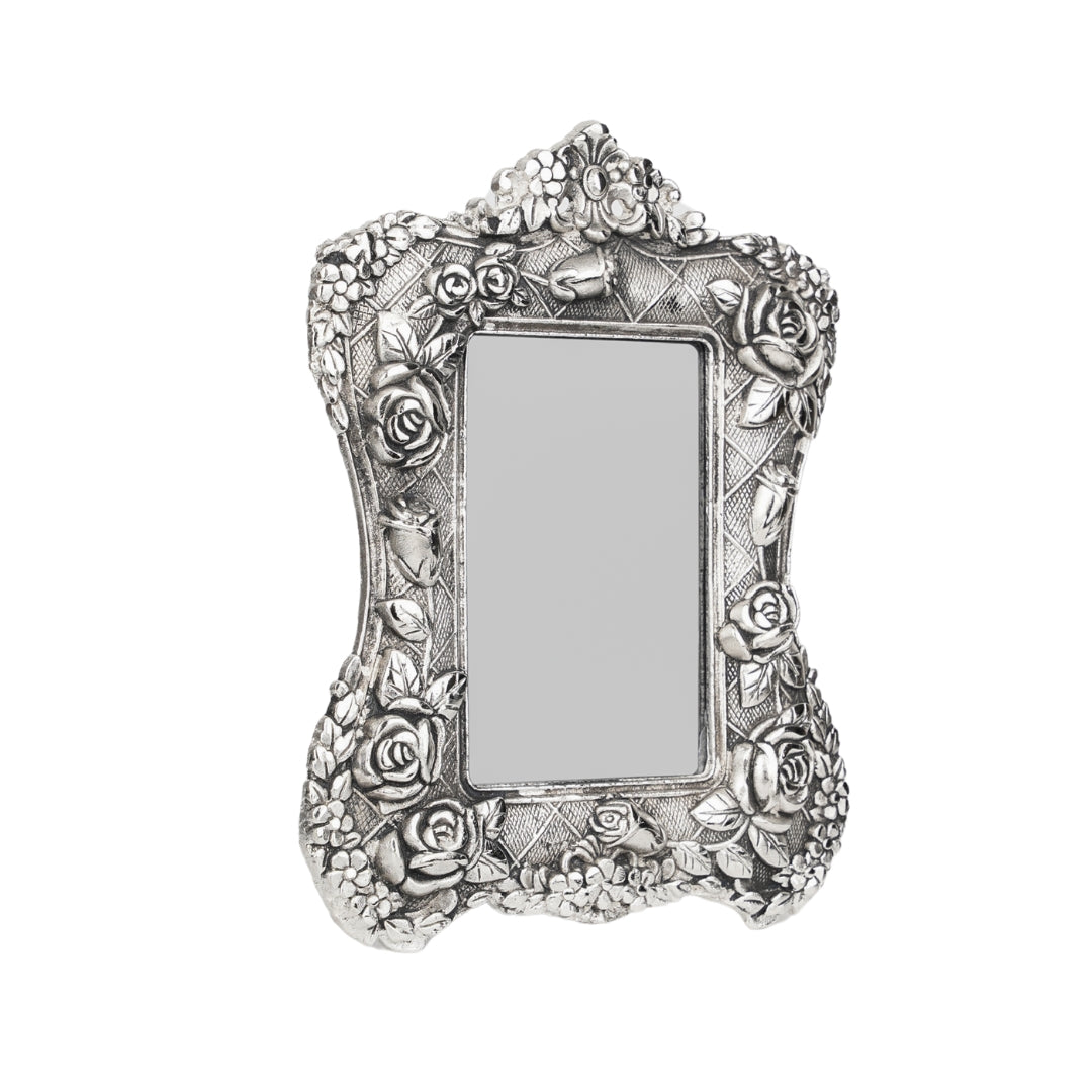 Rectangular photo frame with rose colour and carving