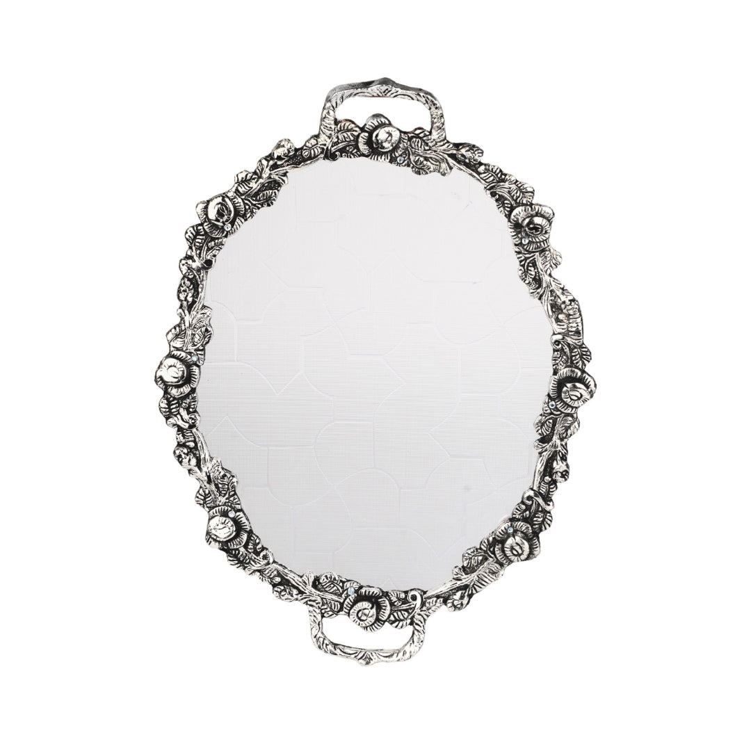 METAL AND FIBRE OVAL TRAY