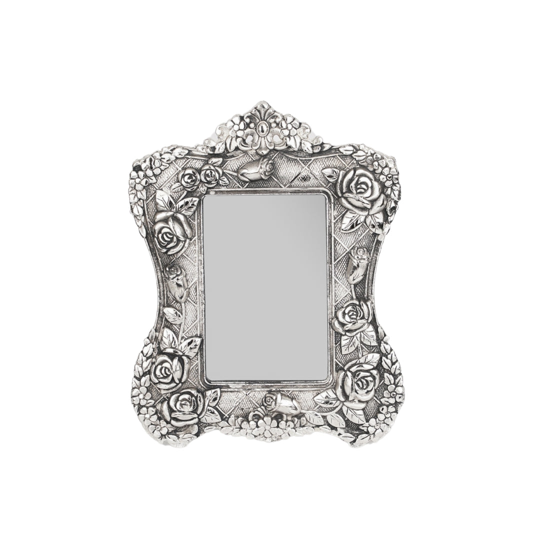 Rectangular photo frame with rose colour and carving