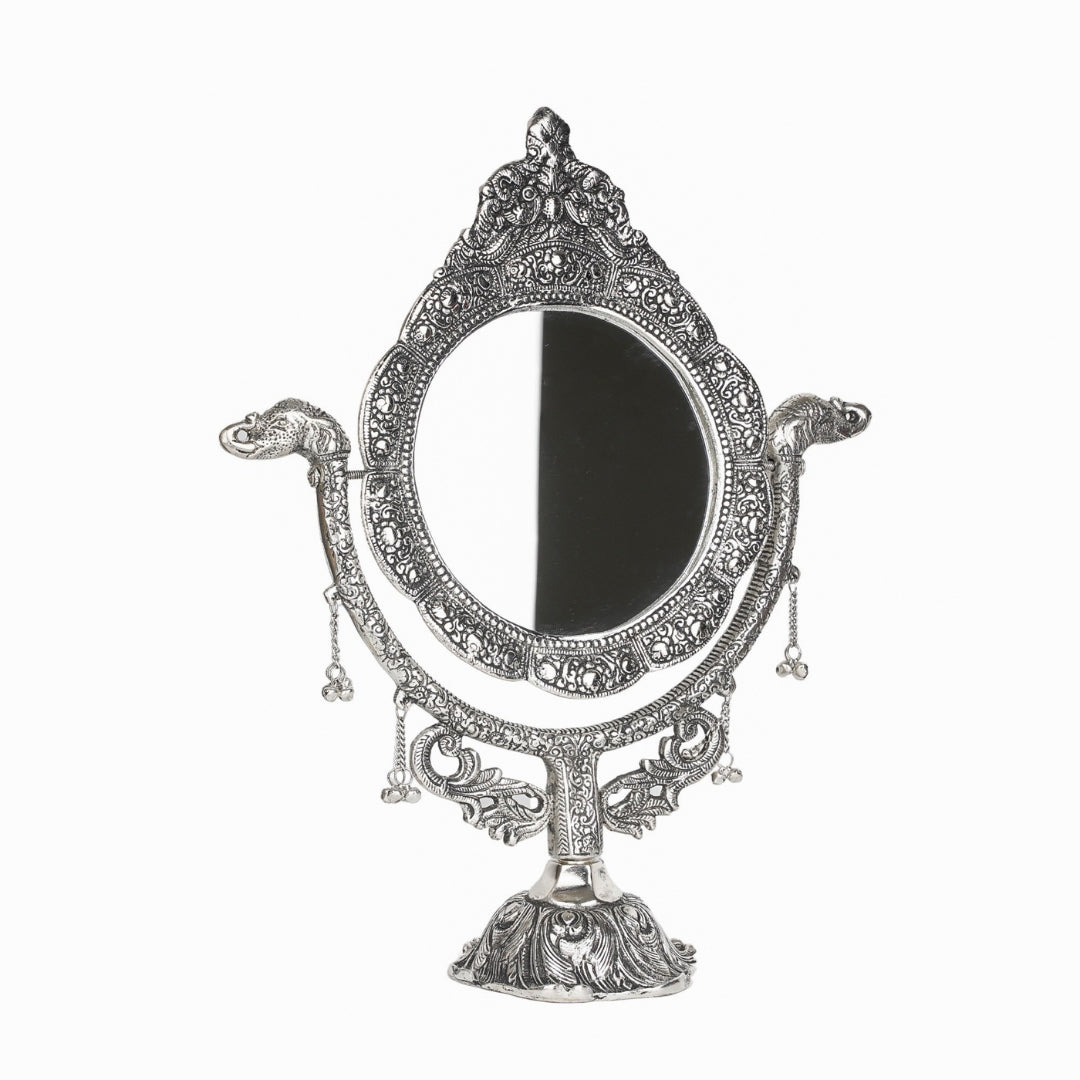 Carved Table mirror with stand