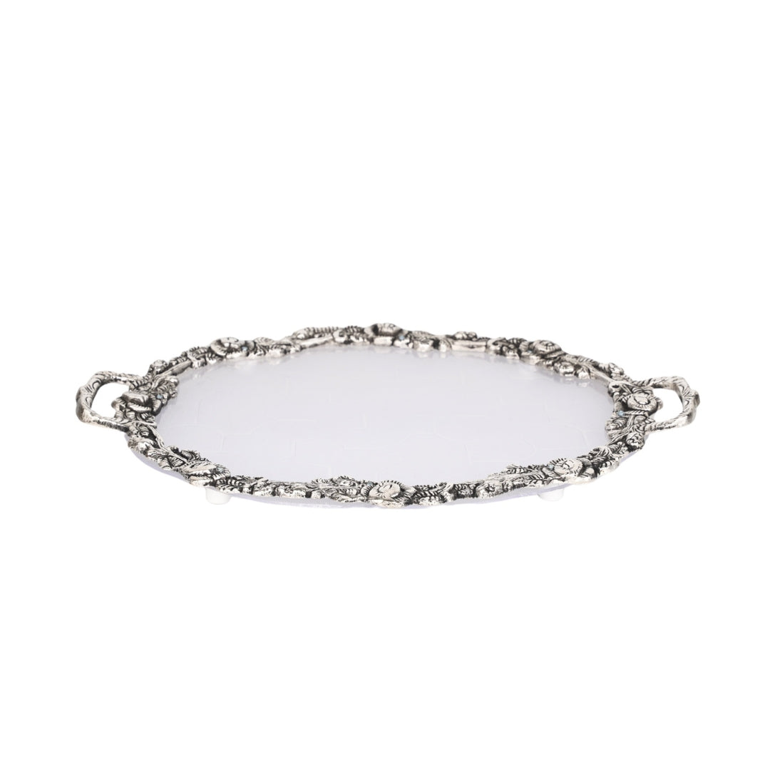 METAL AND FIBRE OVAL TRAY