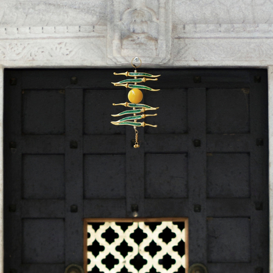 LEMON CHILLI HANGING WITH MEENAKARI CARVING