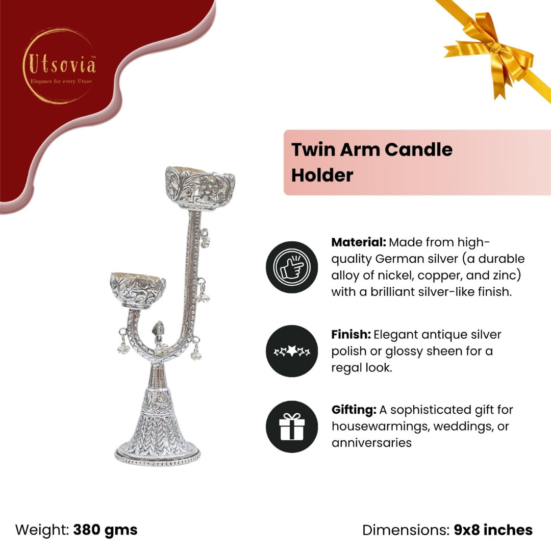 TWIN ARM CANDLE HOLDER