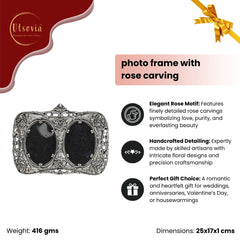 PHOTO FRAME WITH ROSE CARVING