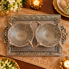Kesar Silver Sweet Serving Set